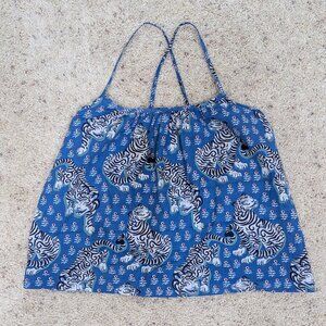 Printfresh tiger blue tank top